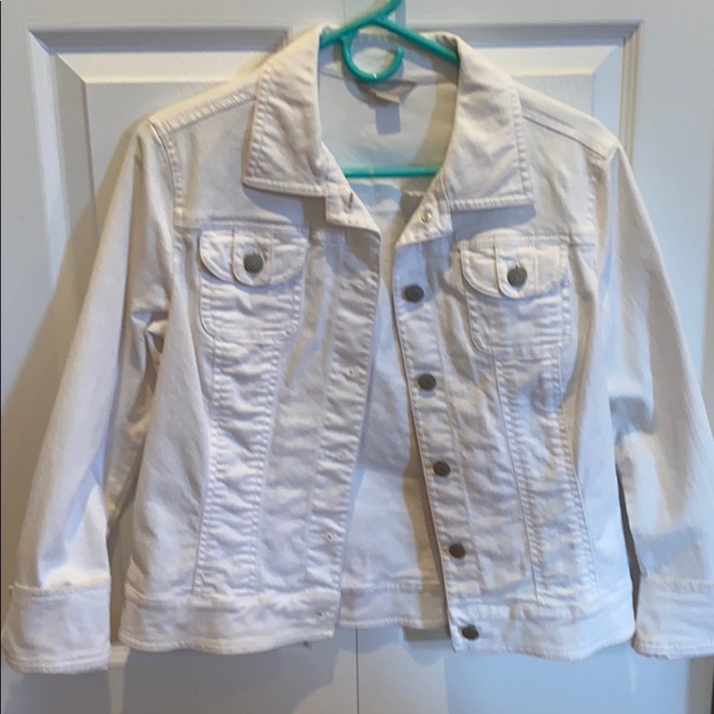 white denim jacket